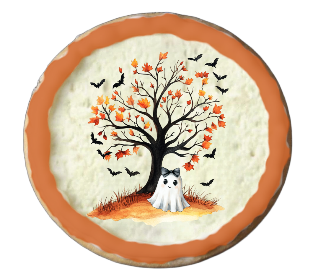 Half Dozen Orange and Black Halloween Ghost Skeleton