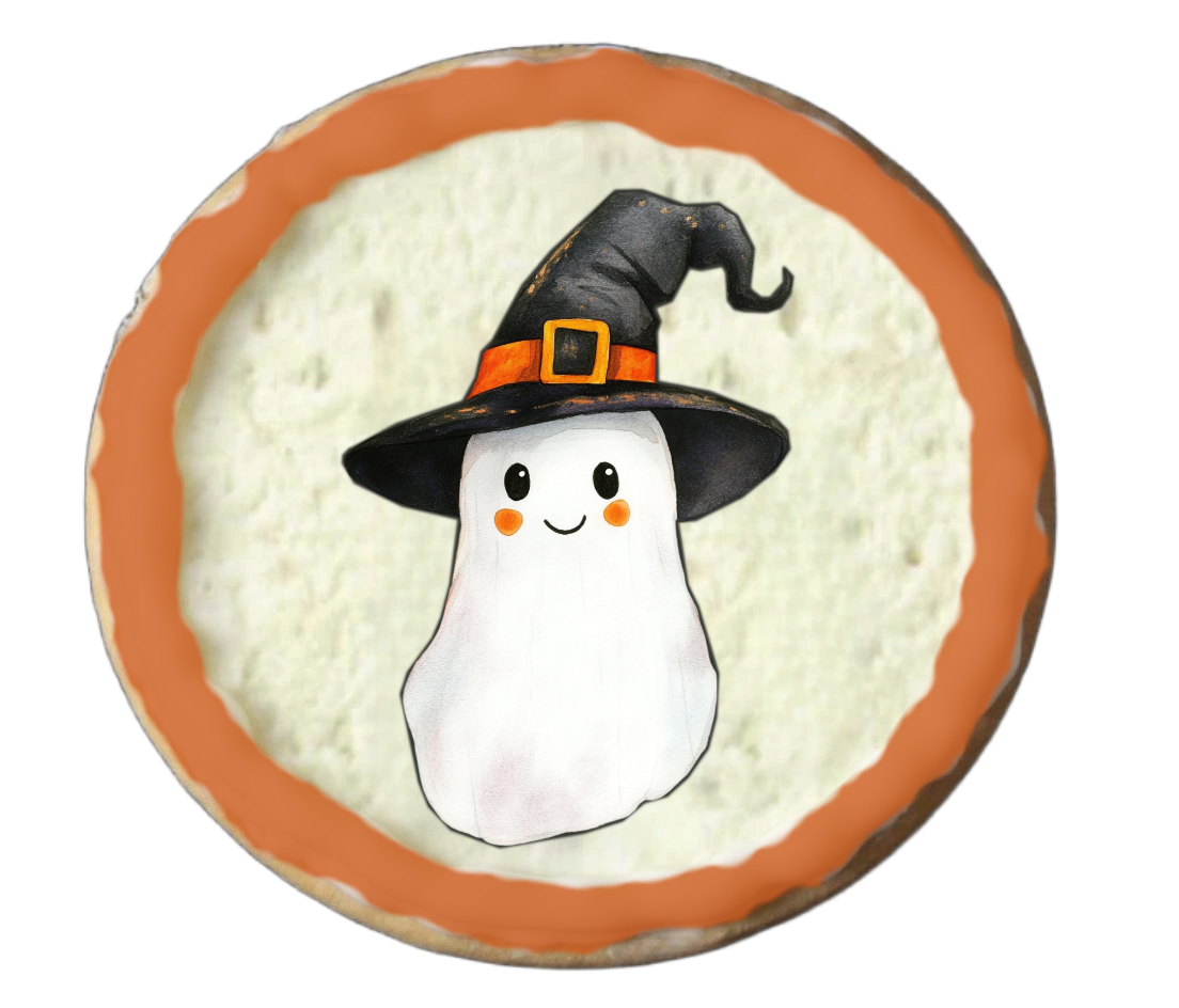 Half Dozen Orange and Black Halloween Ghost Skeleton