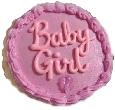 Baby Girl Pink and White Cookies