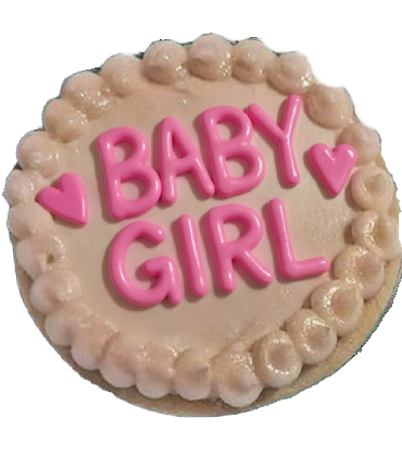 Baby Girl Pink and White Cookies