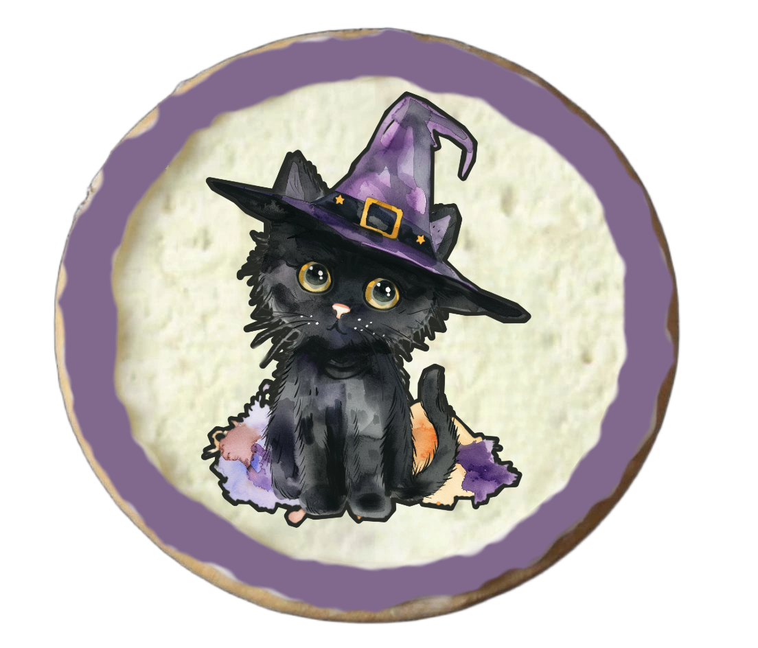 Half Dozen Purple Halloween Cookies Part 1/2