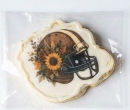 Z - Football Helmet with Flowers