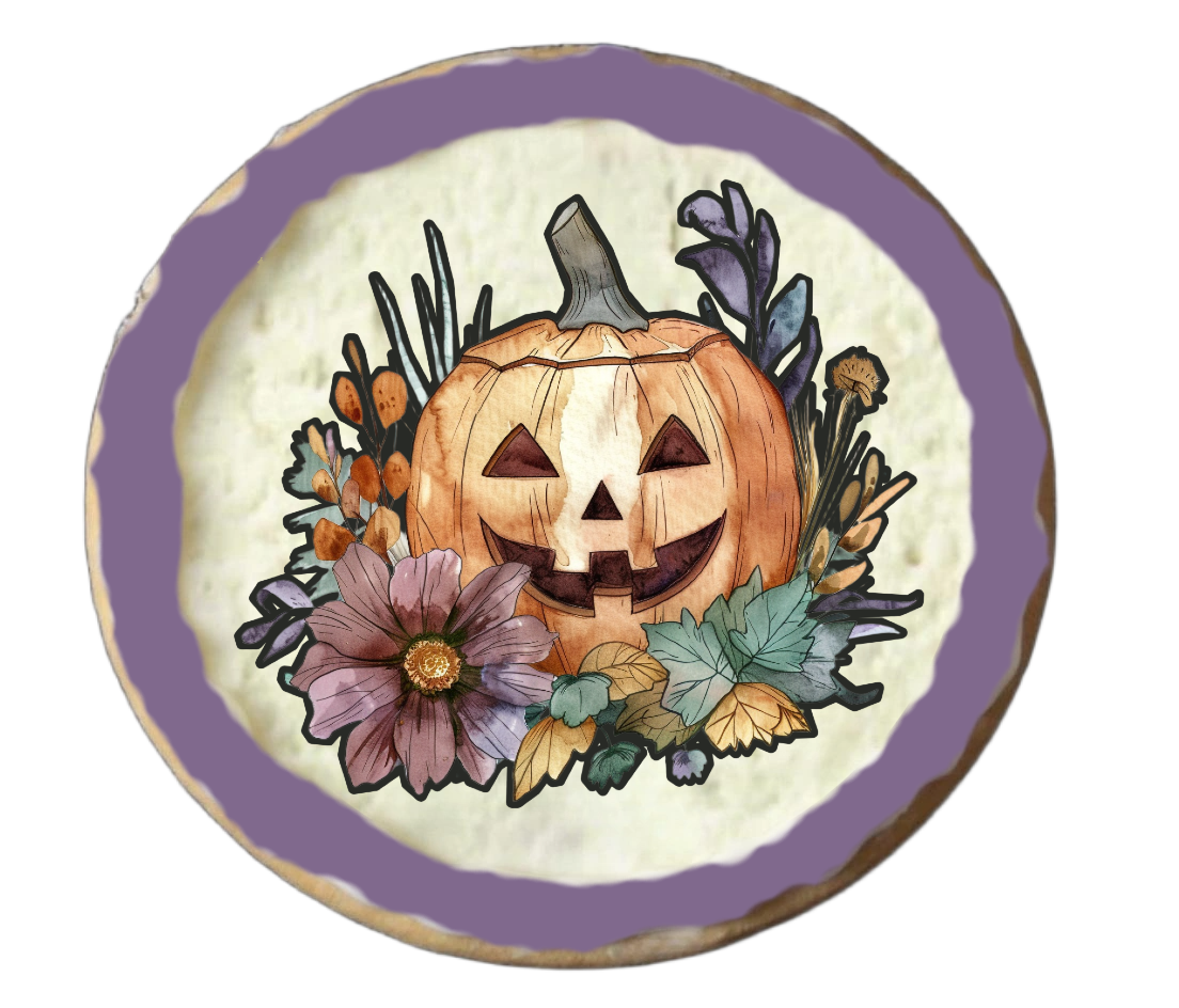 Half Dozen Purple Halloween Cookies Part 1/2