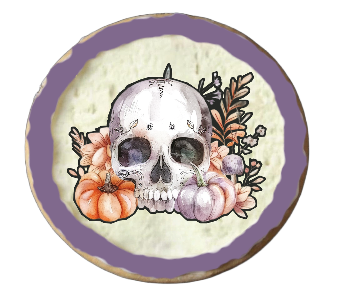 Half Dozen Purple Halloween Cookies Part 1/2