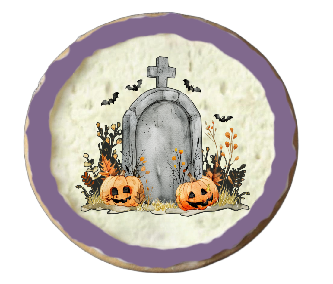 Half Dozen Purple Halloween Cookies Part 2/2