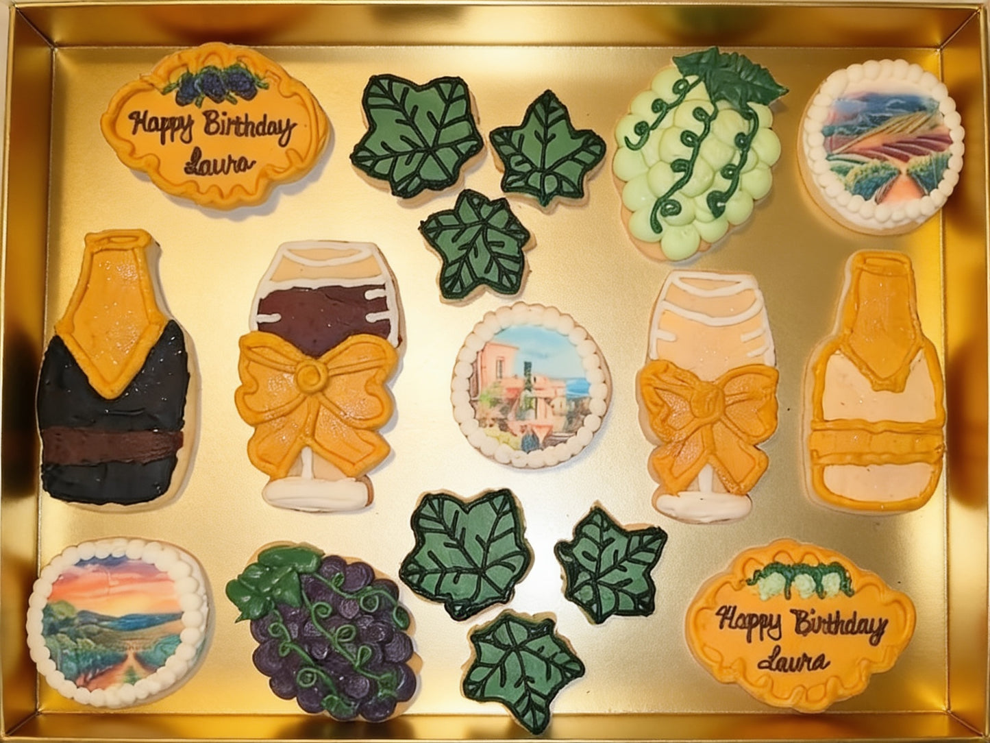 Wine and Grapes and Vineyard Birthday Set