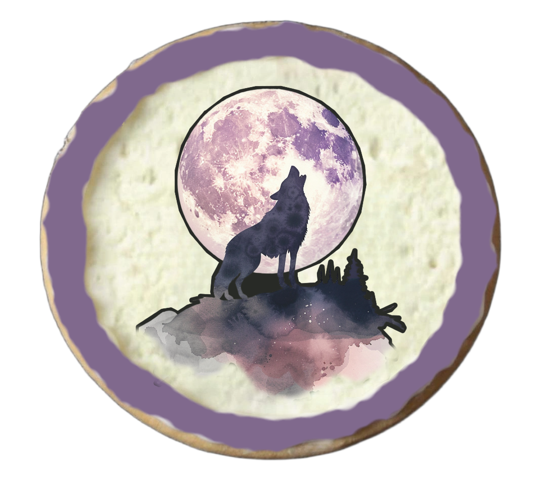 Half Dozen Purple Halloween Cookies Part 1/2
