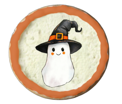 Orange and Black Halloween Ghost Skeleton