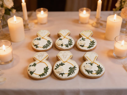 Dozen Wedding or Engagement Ring Cookies
