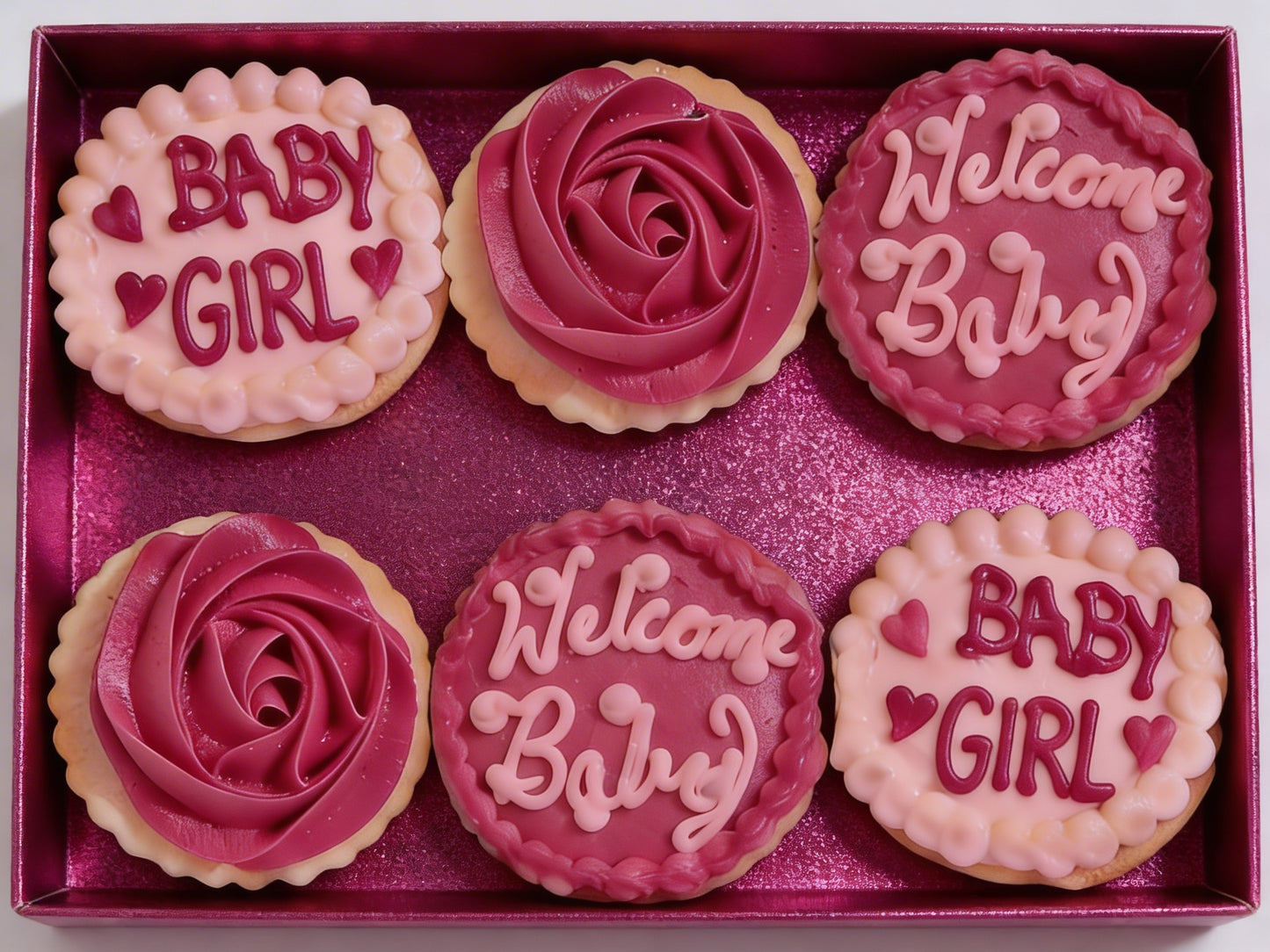 Baby Shower Pink Girl Cookies