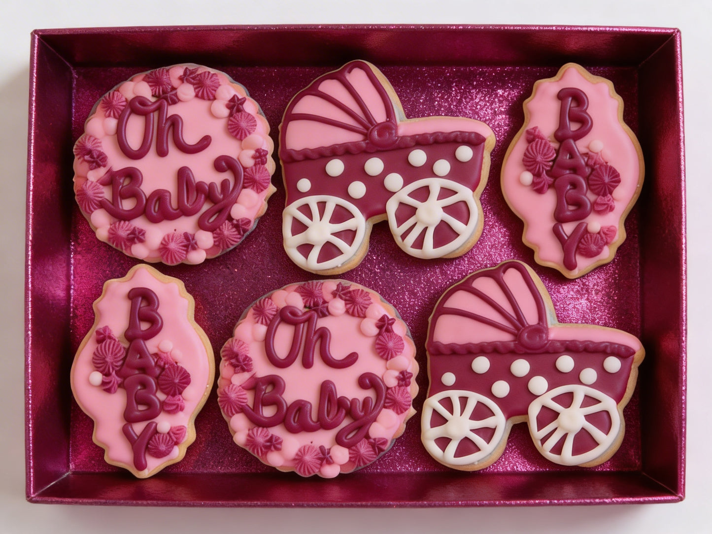 Baby Shower Pink Girl Cookies Pt 2