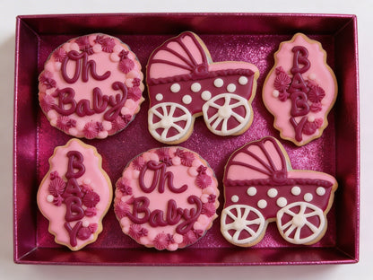 Baby Shower Pink Girl Cookies Pt 2