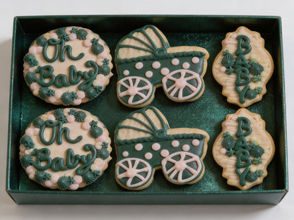 Baby Shower Green Boy Cookies Pt 2