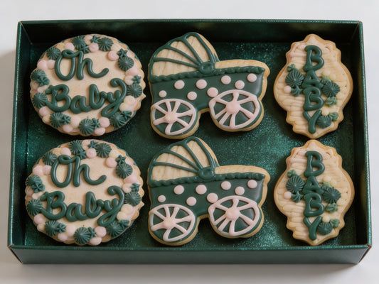 Baby Shower Green Boy Cookies Pt 2