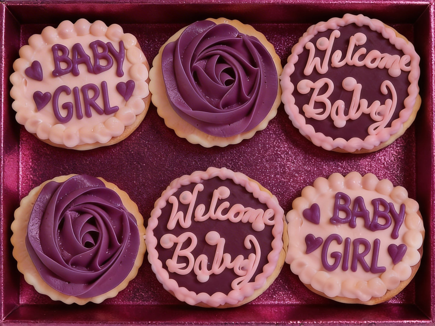 Baby Shower Purple Girl Cookies
