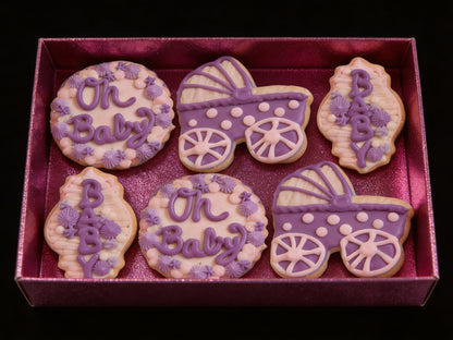 Baby Shower Purple Girl Cookies Pt 2
