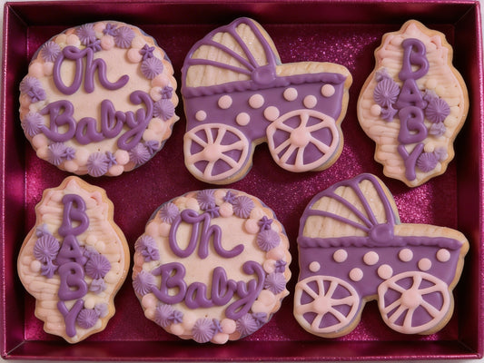 Baby Shower Purple Girl Cookies Pt 2