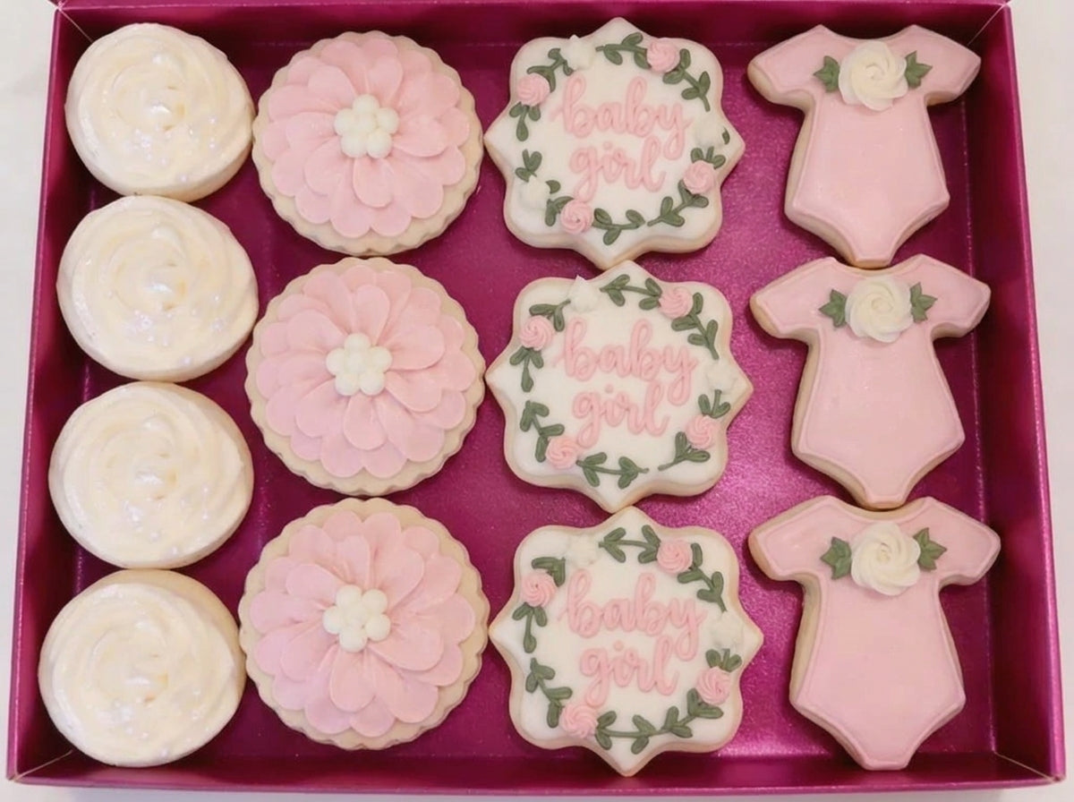 Baby Shower Pink Girl Cookies