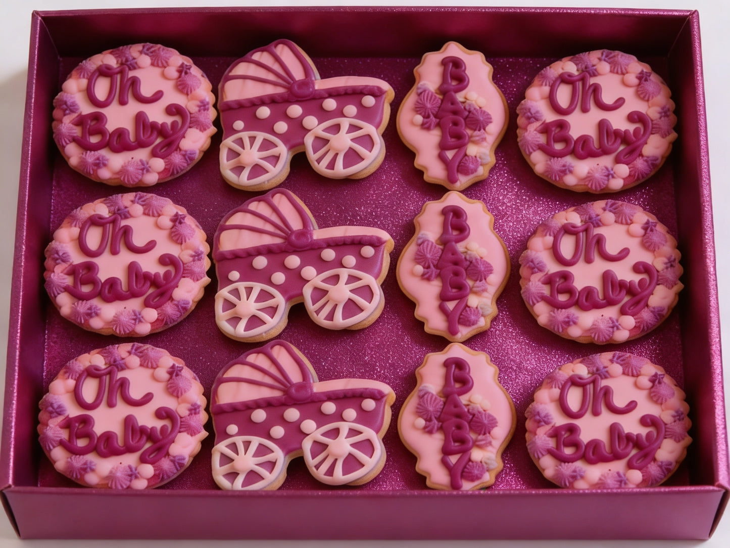 Baby Shower Pink Girl Cookies Pt 2