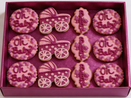 Baby Shower Pink Girl Cookies Pt 2