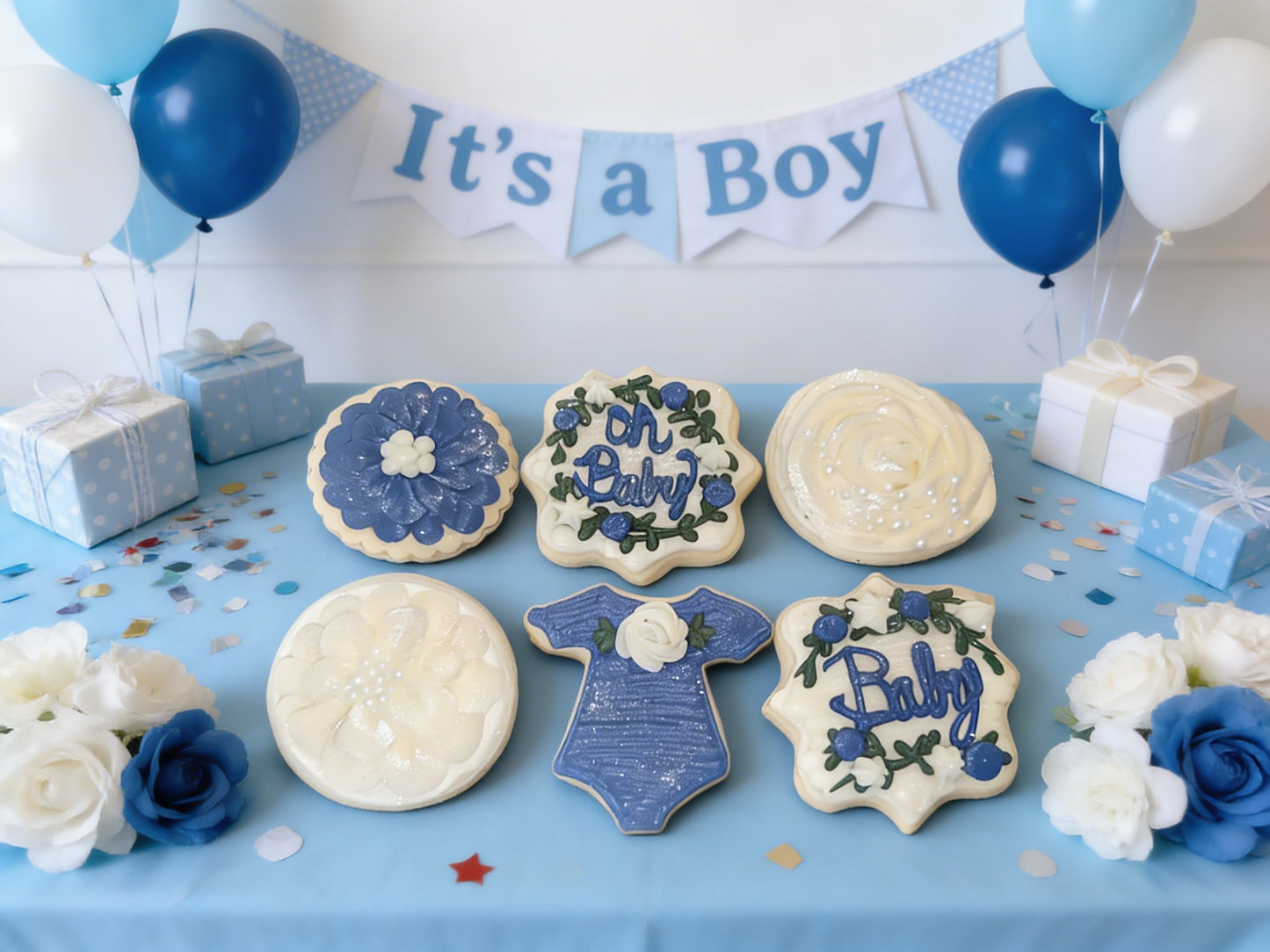 Baby Shower Blue Boy Cookies Pt 3