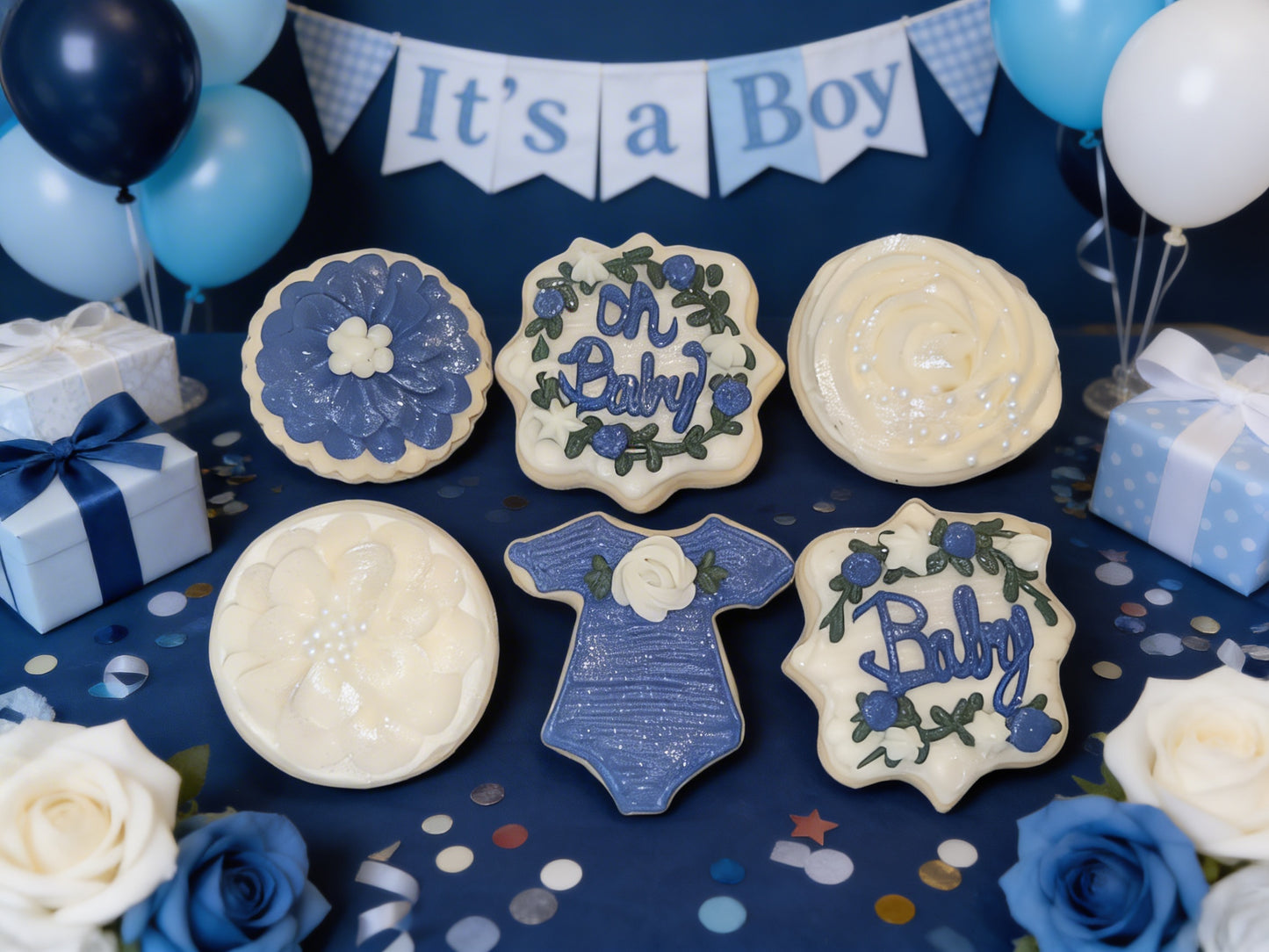 Baby Shower Blue Boy Cookies Pt 3