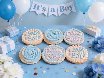 Baby Shower Blue Boy Cookies