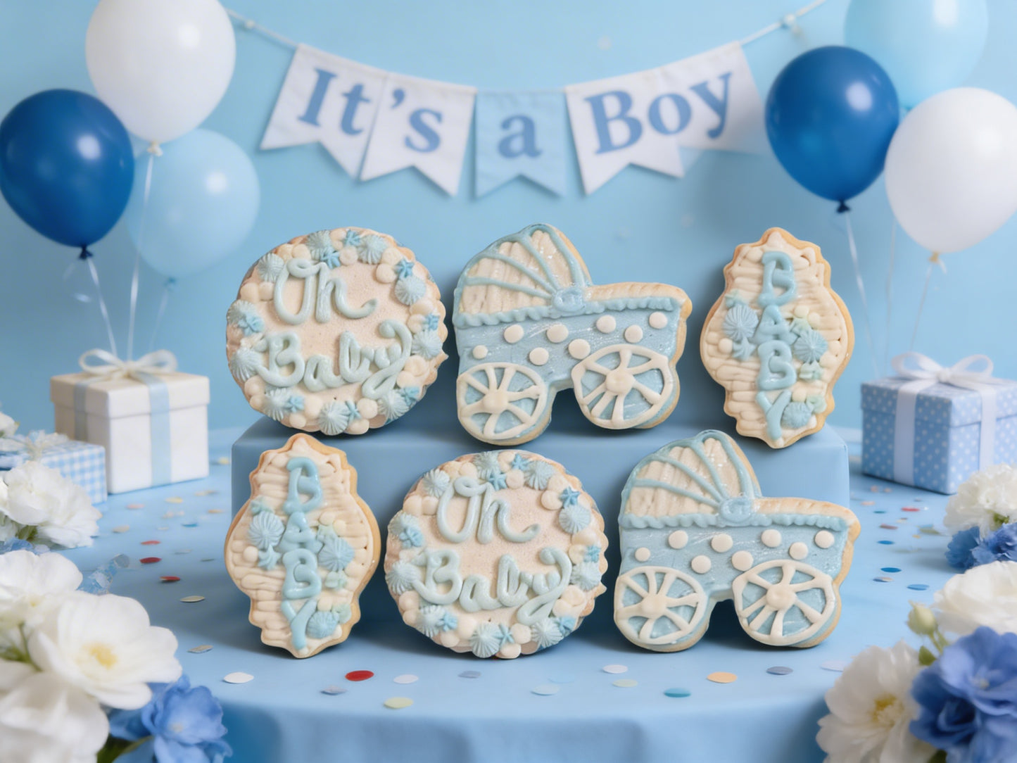 Baby Shower Blue Boy Cookies Pt 2