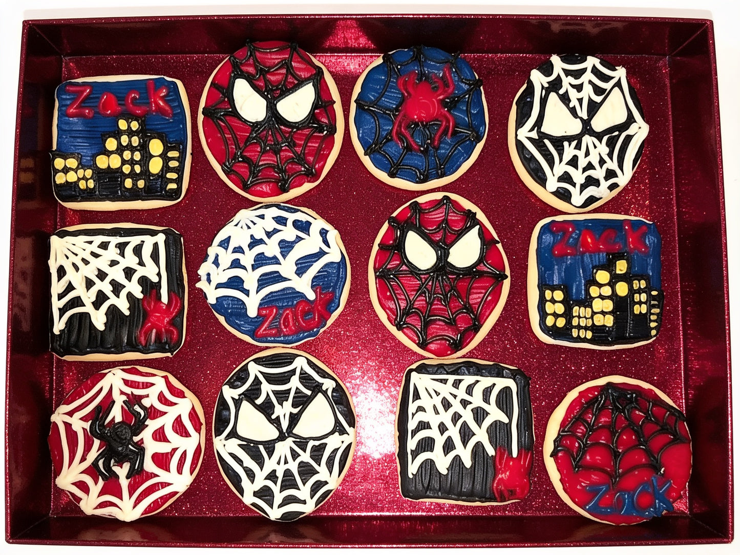 Boy Birthday Spider Cookie Set