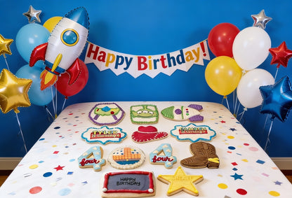 Boy Story Birthday Cookie Set