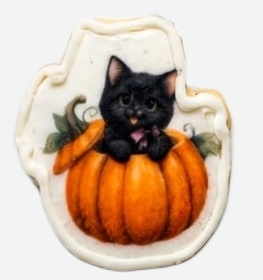 Black Cat in Pumpkin