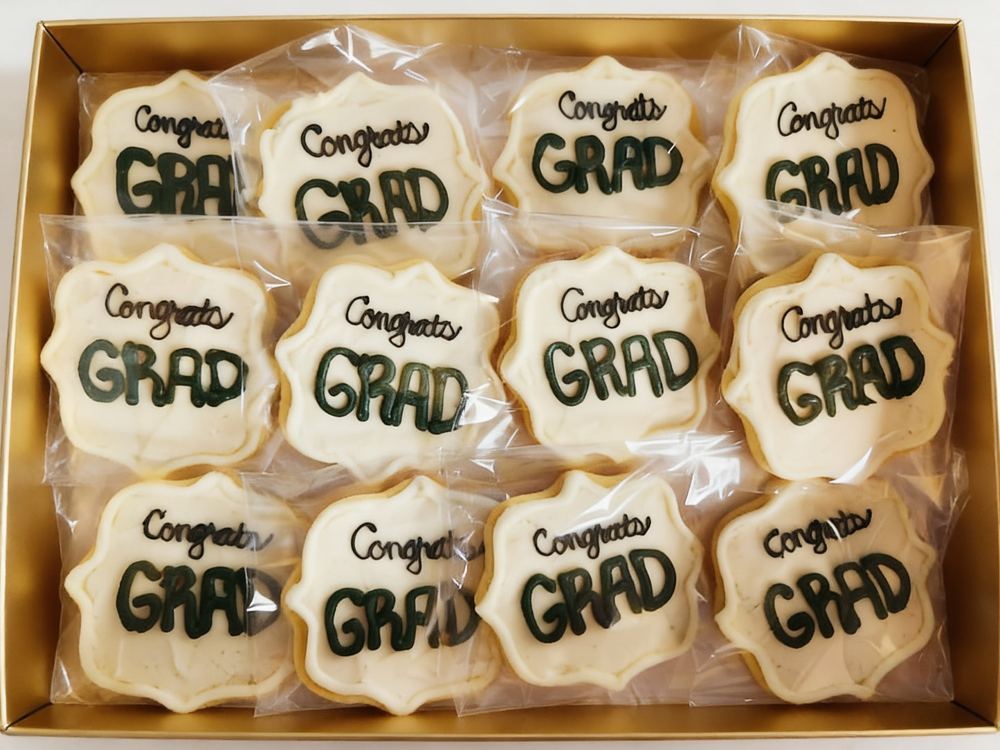 Congrat Grad Cookies on Fancy Plaques