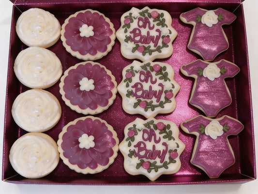 Baby Shower Pink Girl Cookies Pt 3