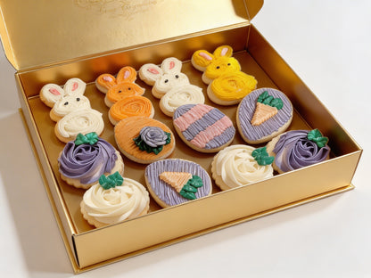 Easter Set, Bunnies, Eggs, Flowers