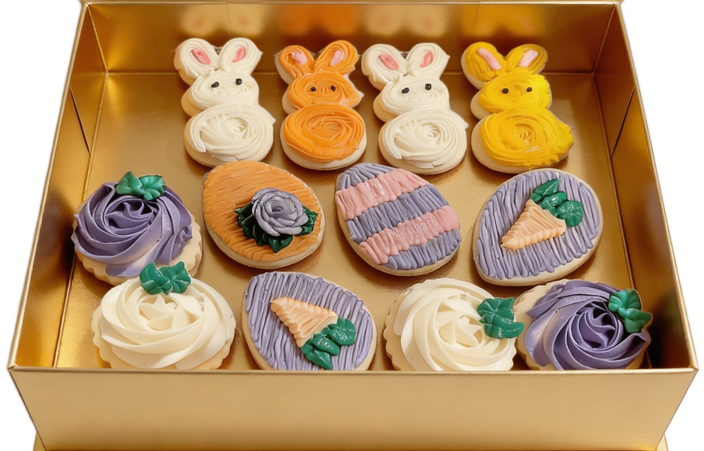 Easter Set, Bunnies, Eggs, Flowers