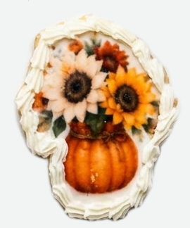 Sunflowers in Pumpkin Pot