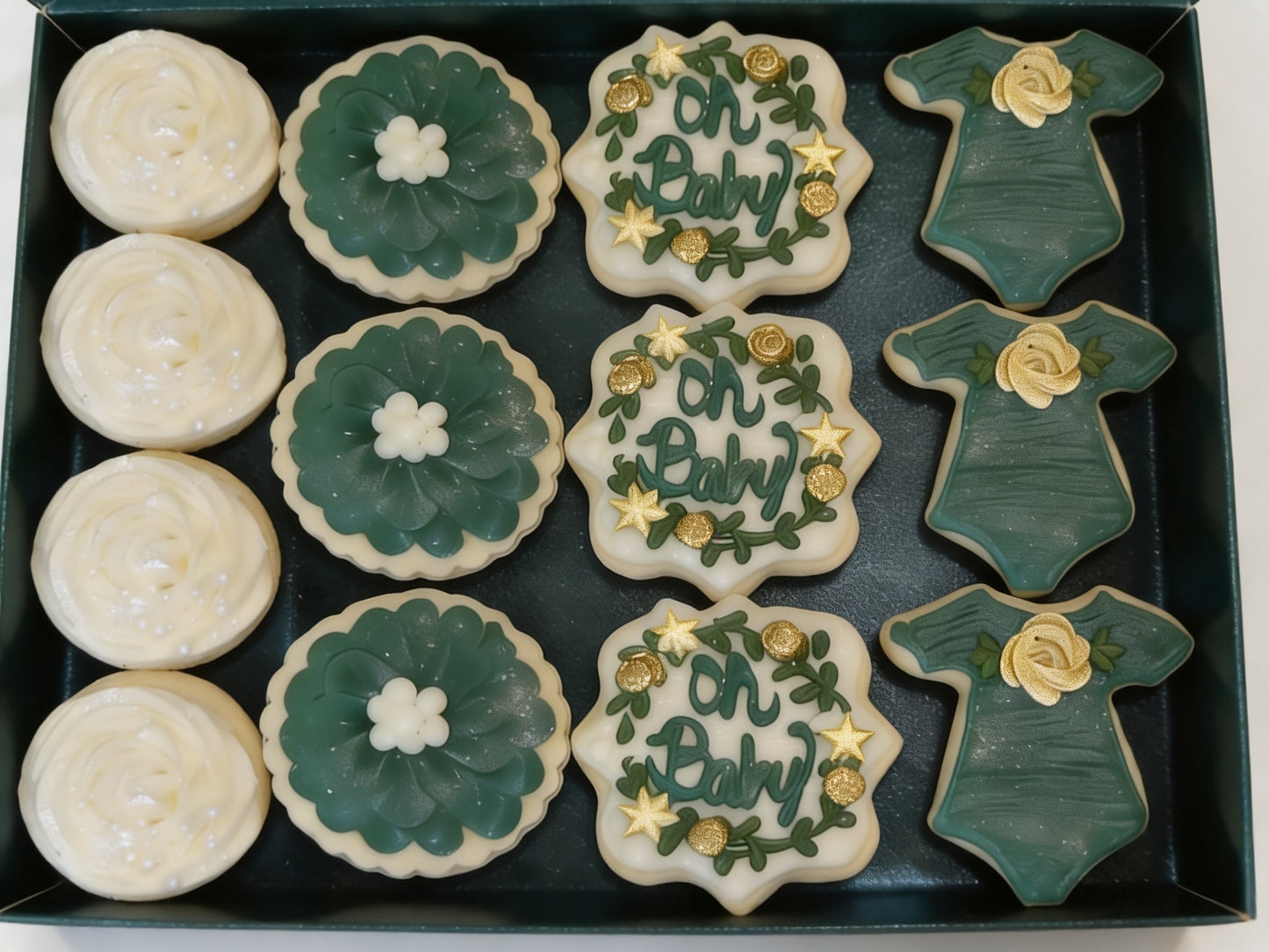 Baby Shower Green Boy Cookies Pt 3