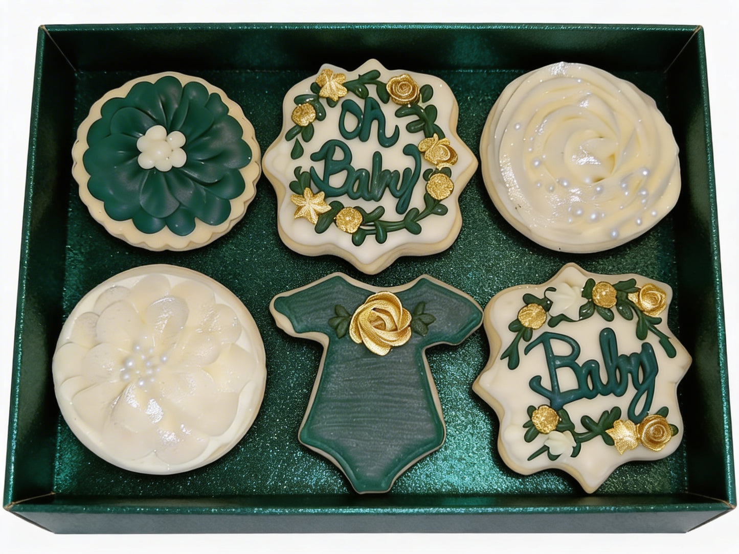 Baby Shower Green Boy Cookies Pt 3