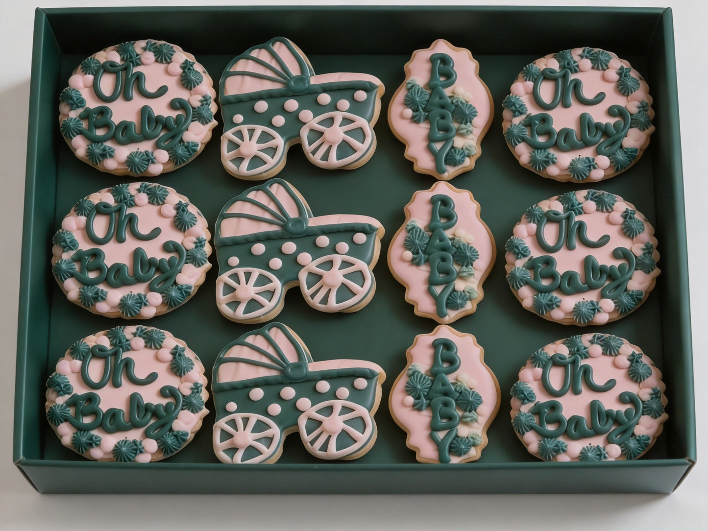 Baby Shower Green Boy Cookies Pt 2