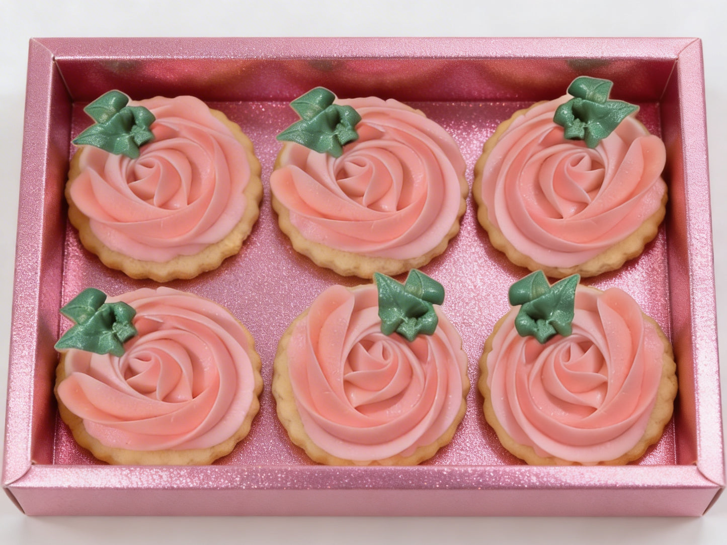 Dozen Pink Rosettes Happy Birthday