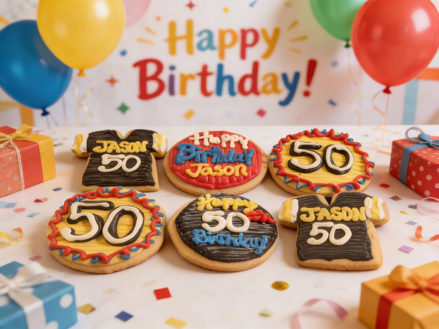 Birthday Cookies With Name and Age