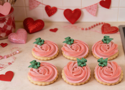 Dozen Pink Rosettes Valentine's Day