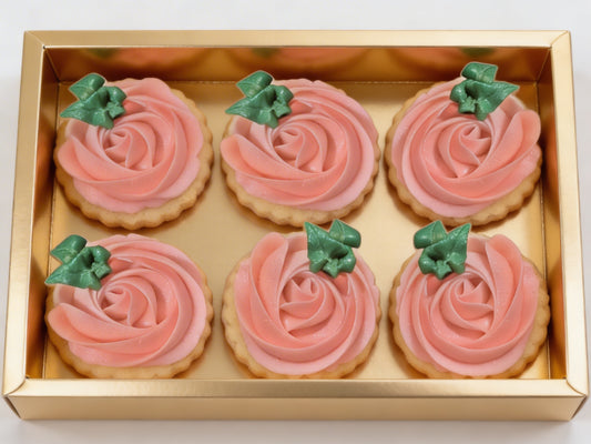Dozen Pink Rosettes Wedding Day
