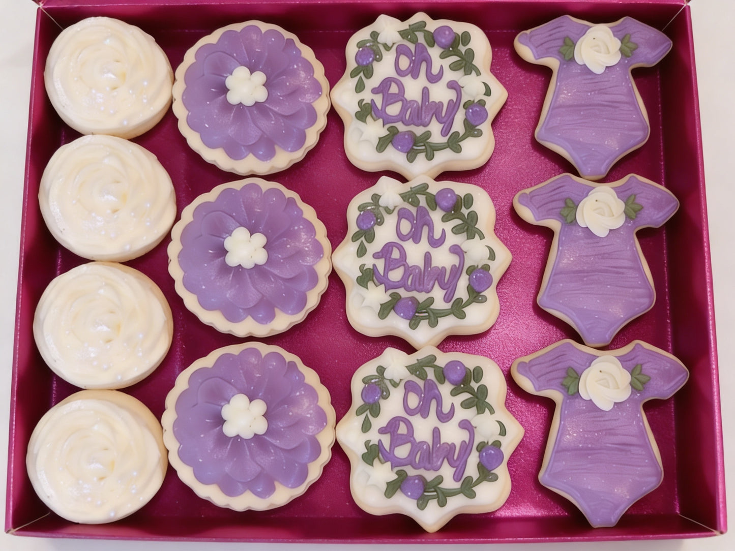 Baby Shower Purple Girl Cookies Pt 3