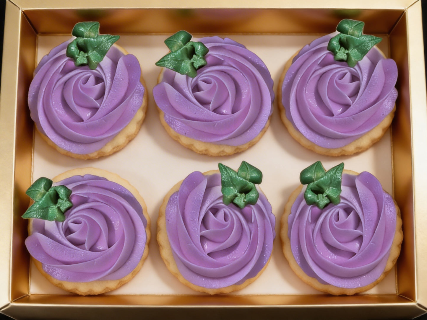 Dozen Purple Rosettes Wedding Day