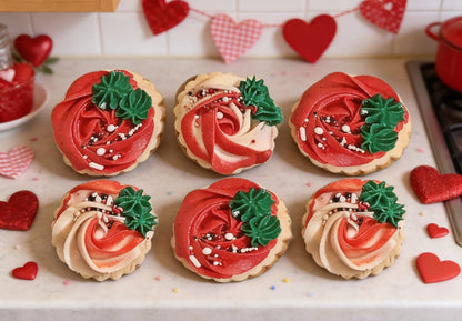 Dozen Red & White Rosettes