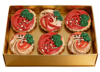 Dozen Red & White Rosettes Mother's Day