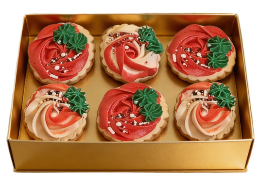 Dozen Red & White Rosettes Mother's Day