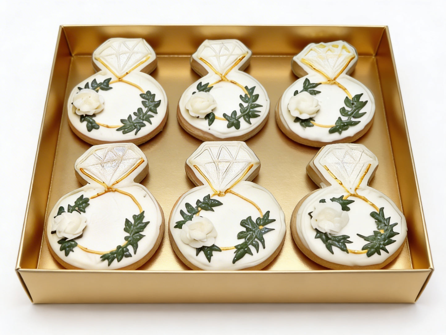 Dozen Wedding or Engagement Ring Cookies