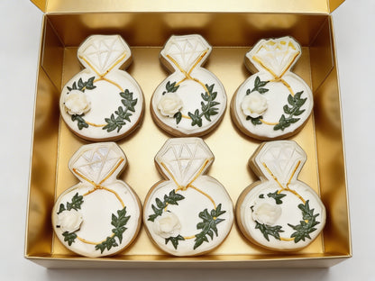 Dozen Wedding or Engagement Ring Cookies